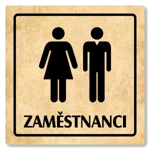WC zaměstnanci, 100x100mm, pergamen, Arizona
